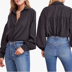 We The Free ‘love until tomorrow’ blouse in faded black